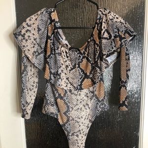 Snake Print Bodysuit
